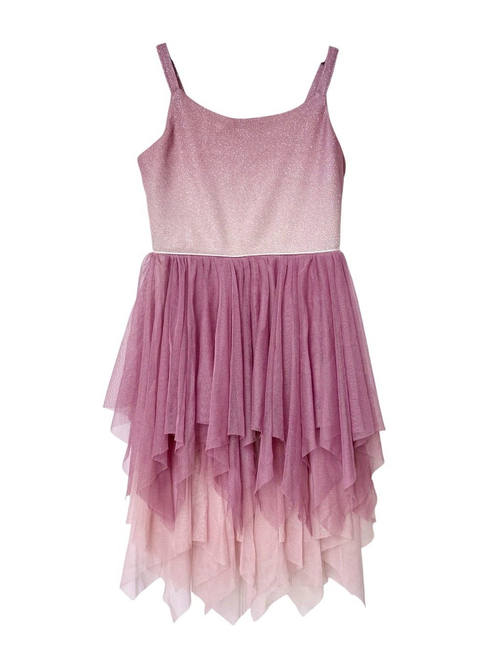 Cat & Jack Sparkle Mauve Pink Ombre Tulle Fairy costume Dress Size 6/6X